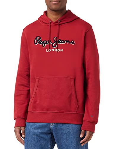 Pepe Jeans Herren Lamont Hoodie Sweatshirt, Rot (Burnt Red), L von Pepe Jeans