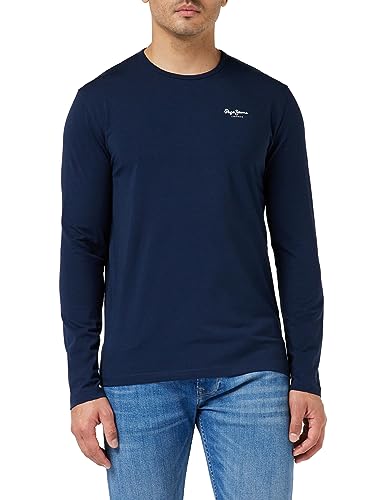 Pepe Jeans Herren Original Basic 2 Long N T-shirt, Blau (Navy), S von Pepe Jeans