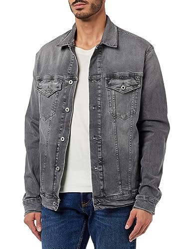 Pepe Jeans Herren Pinners Mono Jacket, Blue (Denim), M von Pepe Jeans