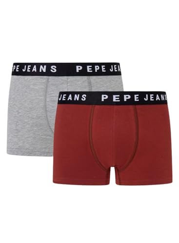 Pepe Jeans Herren SOLID LR TK 2P Trunks, Grey (Grey Marl), L von Pepe Jeans
