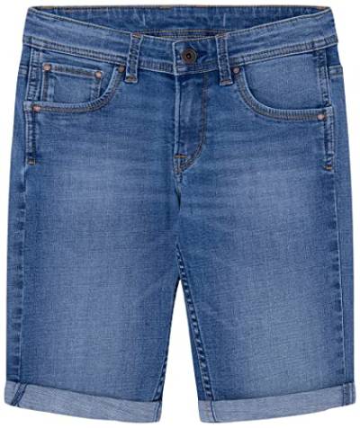 Pepe Jeans Jungen Kurze Hose mit Kaschierung Shorts, Denim-js4, 14 Jahre EU von Pepe Jeans