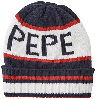 Pepe Jeans Jungen Scarves Huxley Beanie, Blau (Dulwich), L von Pepe Jeans