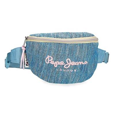 Pepe Jeans Lena kleine blaue Bauchtasche 27x11x6,5 cm Polyester von Pepe Jeans