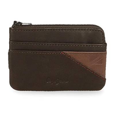 Pepe Jeans Striking Geldbörse mit Kartenhalter, Braun, 11 x 7 x 1,5 cm, Leder, braun, Geldbörse mit Kartenfach von Pepe Jeans