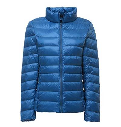 Leichte Daunenjacke Damen Steppjacke Leichter Daunenmantel Damen Stepp Winter Daunen Winterjacke Damen Leicht Ultraleichte Dünne Steppjacken Frauen Federleichte Softdaunenjacke Übergangsjacke Blau XXL von Peuignao