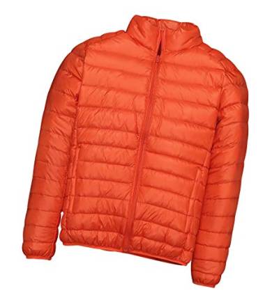 Leichte Daunenjacke Mit Kapuze Herren Daunenmantel Steppjacke Daunen Winterjacke Herren Leicht Männer Down Jacket Lightweight Daunenjacken Winterjacken Steppjacken Winter Sportliche Winter Orange XXL von Peuignao