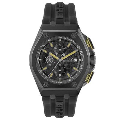 Philipp Plein Herren Chronograph Quarz Uhr mit Silikon Armband PWGAA0221 von Philipp Plein