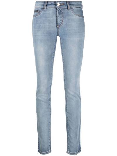 Philipp Plein Jeans-Leggings mit Logo-Patch - Blau von Philipp Plein