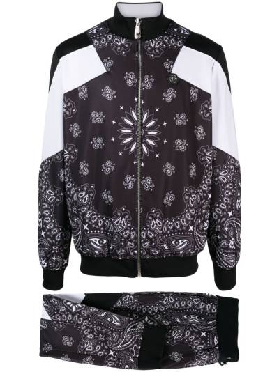 Philipp Plein Jogginganzug mit Paisley-Print - Schwarz von Philipp Plein