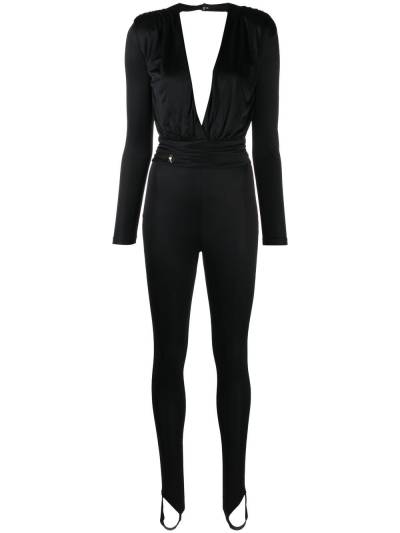 Philipp Plein Jumpsuit mit tiefem V-Ausschnitt - Schwarz von Philipp Plein