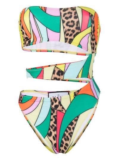 Philipp Plein Monokini mit Print - Grün von Philipp Plein