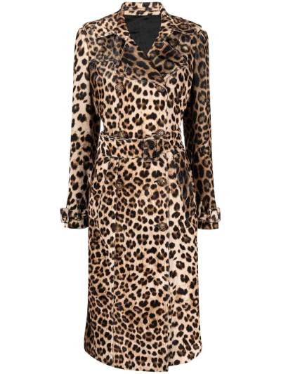 Philipp Plein Trenchcoat mit Leoparden-Print - Braun von Philipp Plein