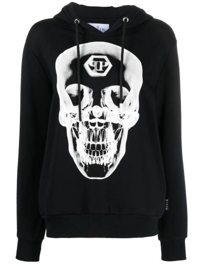 Philipp Plein Hoodie mit Totenkopf-Print - Schwarz von Philipp Plein