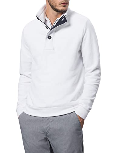 Pierre Cardin Herren Troyer Sweatshirt, Brilliant White, XL von Pierre Cardin