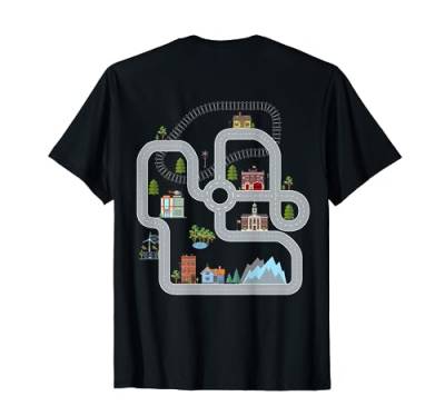 Spielmatte Shirt Auto & Zug Spielteppich Gedruckt Auf Rückseite von Playmat Shirt Collection