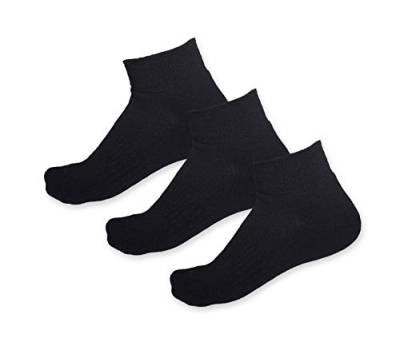 Posh Gear 3 Paar Alpaka Sneaker Socken Corto Damen Herren, schwarz, Größe 38-40 von Posh Gear