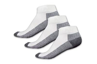 Posh Gear 3 Paar Alpaka Sneaker Socken Corto Damen Herren, weiß, Größe 35-37 von Posh Gear