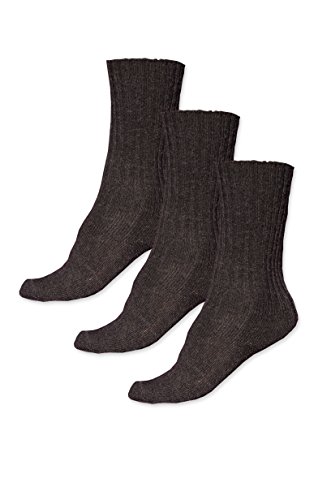 Posh Gear 3 Paar Alpaka Socken Calzedere Damen Herren, schwarz, Größe 38-40 von Posh Gear