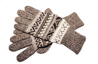 Posh Gear Alpaka Handschuhe Guantilissi Fingerhandschuhe Damen Herren aus 100% Alpakawolle, grau, Größe M von Posh Gear