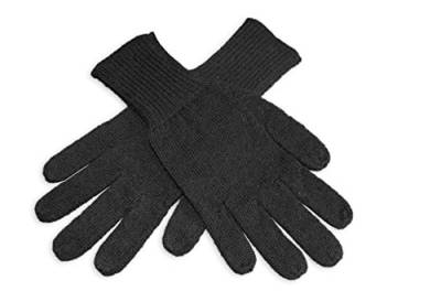 Posh Gear Alpaka Handschuhe Guantino Fingerhandschuhe Damen Herren aus 100% Alpakawolle, schwarz, Größe L von Posh Gear