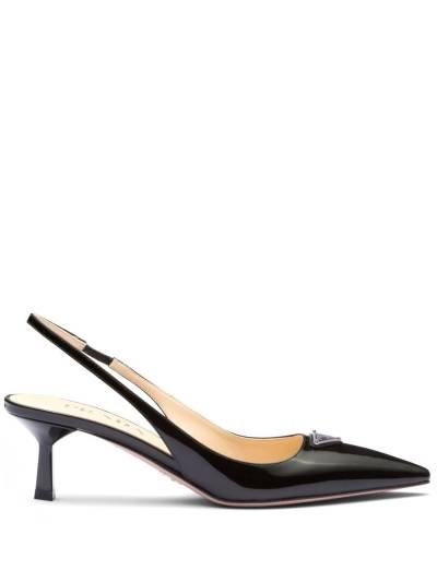 Prada Slingback-Pumps mit Logo - Schwarz von Prada