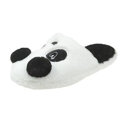 Prevently Niedliche Panda Hausschuhe Damen Herren Unisex Plüsch Pantoffeln Leichte Winter Warm Slippers Teenager (Weiß, 37) von Prevently