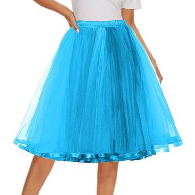 Regenbogen Rock Damen Tüll, Tutu Tüllrock Petticoat Damenrock Tutu Regenbog-Rock Mädchen Karneval Kostüm Tanzkleid Damen Tütü Ballettkleidung von Prevently