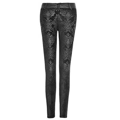 Punk Rave Stoffhose - Black Damask XXL von Punk Rave