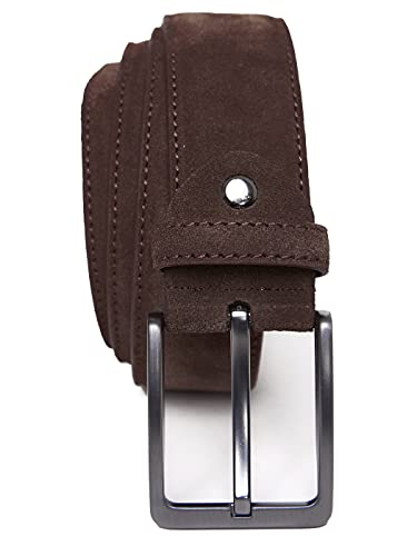 QUAMOD Wildleder Gürtel Damen Herren Hochwertiger Velours Ledergürtel Unisex 4 cm (40 mm) breit, Velourleder gürtel mit Geschenk-Box umweltfreundliche und faire Produktion von QUAMOD