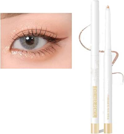 4 Color Gel Eyeliner, Sumdge-proof Colorful Cat Eye Makeup Pen, Long Lasting Waterproof Strong Liquid Eyeliner (Gold) von Qklovni