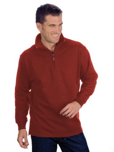 Qualityshirts Troyer Sweatshirt, Gr. L, weinrot von Qualityshirts