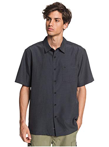 Quiksilver Herren Centinela 4 Knöpfen, Bequeme Passform, mit Taschen Hemd mit Button-Down-Kragen, Schwarze Centinella, XX-Large von Quiksilver