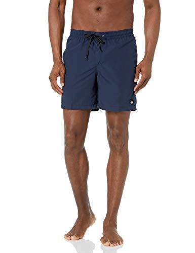 Quiksilver Herren Solide elastische Taille Volley Badehose Boardshorts, Marineblau Blazer, XL von Quiksilver