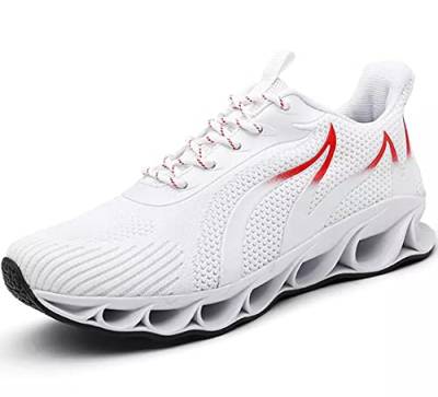RANVAOO Laufschuhe Herren Sportschuhe Atmungsaktiv Turnschuhe Straßenlaufschuhe Damen Sneaker Joggingschuhe Walkingschuhe Traillauf Fitness Schuhe (Weiß 918,48) von RANVAOO