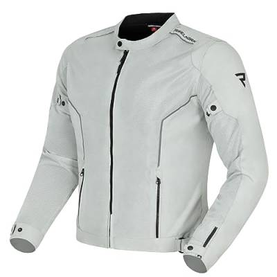 REBELHORN Wave Motorradjacke Herren | Textil | Mesh-Belüftungseinsätze | Ellbogen und Schulterprotektoren Stufe 2 | Rückenprotektor Tasche von REBELHORN