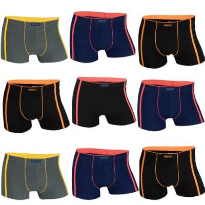 REMIXX Herren Baumwolle Boxershorts Retroshorts, 10er Pack(MBOX025B, 6XL/12) von REMIXX