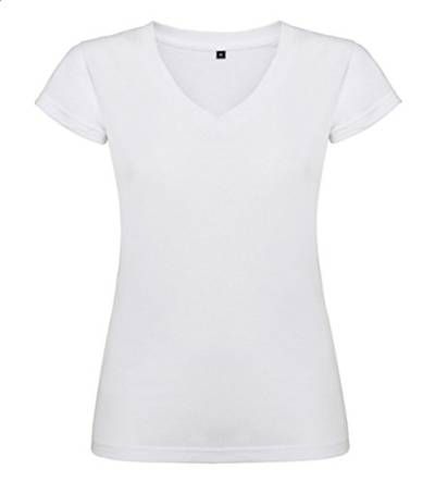 Damen T-Shirt Victoria, V-Hals, Kurzarm, Weiß, 6646, Gr. XXL von ROLY