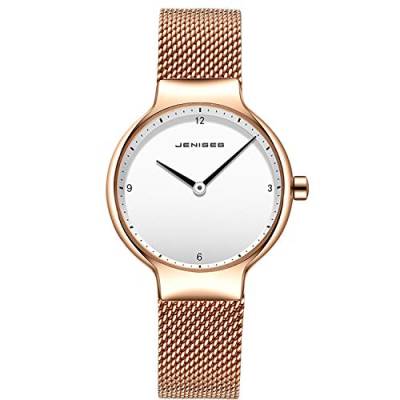 rorios Damen Armbanduhren Edelstahl Dial Analog Quarz Uhr Edelstahlband Armbanduhren für Frauen Damenuhr von rorios