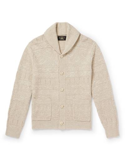 RRL - Shawl-Collar Jacquard-Knit Cotton and Linen-Blend Cardigan - Men - Neutrals - L von RRL