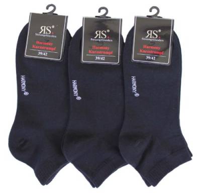 RS Herren Extra Kurzsocken 3er Pack Schwarz 43/46 von RS