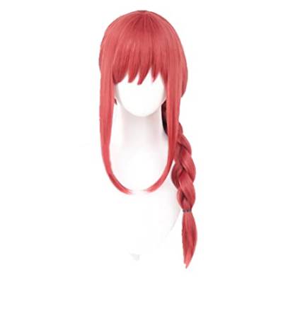 Anime Chainsaw Man Wig Makima Long Rose Red Hair Cosplay Wig Role Play Halloween Hair Synthetic Cap von RUIRUICOS