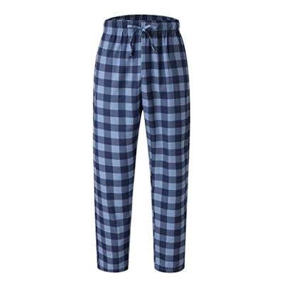 Herren Plaid Schlafanzughosen Casual Lang Schlafanzug Pyjama Hose Pyjamahosen Mittlere Taille Soft Nachtwäsche Baggy Hose Karierte Schlafhose Bottoms mit Elastischer Taille Freizeithose von RYTEJFES