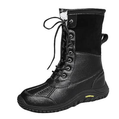 RYTEJFES Ankle Boots Damen, Snow Outdoor Warm Flach Stiefel Stiefeletten Winter Cozy Trekking Hiver Schuhe Winterstiefel Gefüttert Rutschfeste Stilvoll Freizeit Boots Handschuhe $ von RYTEJFES