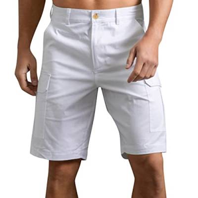 RYTEJFES Cargo Hosen Männer Kurz Jogginghosen Freizeithose Große Größen Unkompliziert Arbeitshose Basic Hose mit Taschen Stretchbundhose Ranger Hose von RYTEJFES