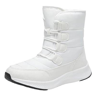 RYTEJFES Damen Sneaker Wasserdicht, Flach Winter Freizeit Rutschfeste Schuhe Winterschuhe Gefüttert Gemütlich Warm Cozy Boots Handschuhe Stilvoll Hiver Snow Outdoor Stiefel Stiefeletten von RYTEJFES