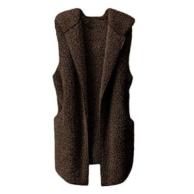 RYTEJFES Damen Teddy Fleece Weste mit Reißverschluss Plüschweste ohne kapuze Herbst Winter Warm Ärmellos Vest Jacke Felljacke Bequem Cardigan Casual Sportweste Wintermantel mit Zip up von RYTEJFES