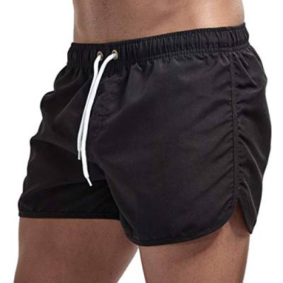 RYTEJFES Herren Strand-Shorts Badeshorts Kurz Badehose Schnelltrocknend Beachshorts Sommer Surfen Shorts Männer Strandhose mit Tasche Kordelzug Schwimmshorts Beach Shorts von RYTEJFES