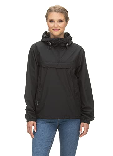 Ragwear CARLENE Damen Frauen Übergangsjacke,Jacke,Windbreaker,Anorak,Regenjacke,Schwarz,M von Ragwear