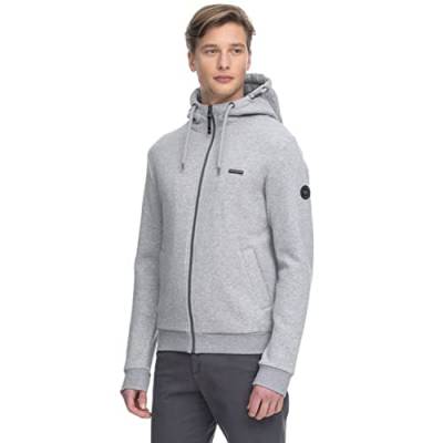 Ragwear Herren Sweatjacke NATE Zip Grey hellgrau - L von Ragwear