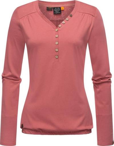 Ragwear Langarmshirt Pinchi Stylisches Damen Longsleeve mit Knöpfen von Ragwear